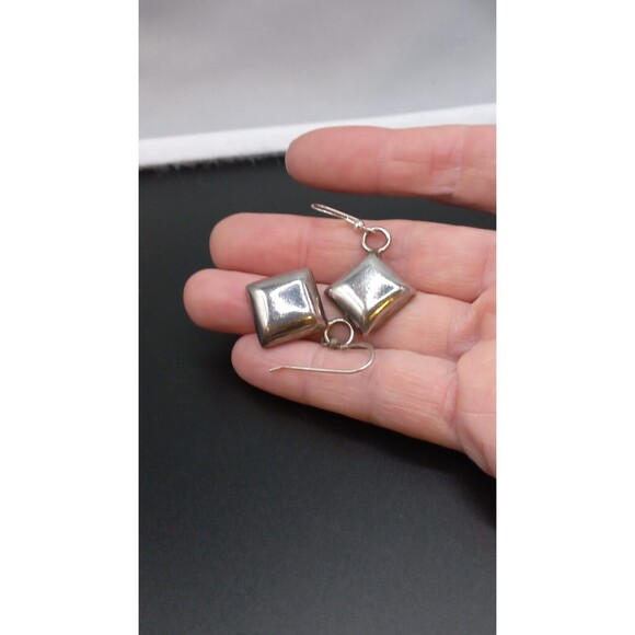 LOIS HILL Sterling Silver 925 earrings drop/dangle squares pierced - Picture 7 of 7